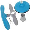 TOYANDONA Attrezzo per Addominali a Ventosa, Barra Fitness Blu per Donna | Acciaio, Schiuma e Silicone, Pratico e Conveniente, Elastico, per Allenamento Vita e Pancia in Casa