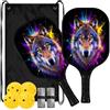 FRODOTGV Wolf Kunst Bunt ampliato Sweet spot Pickleball Paddles | Pala de Pickleball per principianti intermedi