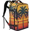 GuoChe Zaino da viaggio in tessuto resistente, capacità 20 l | Con scomparto per scarpe indipendente per studenti universitari Camiseta De Vacaciones Sunset Palmeras Playa Retro Tropical