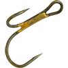 NbgrvB 20pcs Golden Barbed Double Fishing Hooks High Carbon Steel | Forte per ami da pesca affilati con per luccioperca, luccioperca, pesce persico, acqua dolce e salata