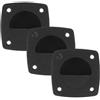 TOVINANNA 3 Pezzi Maniglia Incassata Marina Nera in PP Presa a Filo 38 MM | Sportelli Cabina e Ante Gavone, Texture Antiscivolo, Montaggio su Boccaporti, Accessori Nautici