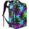 GuoChe Zaino da viaggio resistente all'acqua capacità 20L | con multi scomparti per studenti universitari palme neon motivo tropicale