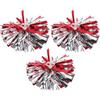 Alipis 3 Pezzi Palle da Cheerleader Rosse in Plastica | Manico Liscio, Effetto Visivo Accattivante, per Eventi Sportivi e College, Formato Compatto