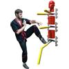 Generic Wing Chun, ciuccio in legno per allenamento di arti marziali con braccio e gamba a molla, montaggio a parete o autoportante, bersaglio di reazione per combattimento e fitness