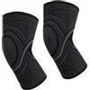 alloneslife Ginocchiere con motivo avvolgente per ciclismo, nero, M