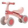 JUSKAQZYI Bicicletta senza pedali for bambini e bambine da 1 a 3 anni | Cavalca sui giocattoli con sedile morbido a 4 ruote, senza pedali, guida sicura bicicletta