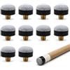 Terraxis 10 punte per stecche da biliardo da 12 mm, punte a vite di ricambio per stecca da biliardo, punte grigie con diametro della vite da 4 mm, accessori per biliardo, per riparazione stecche da