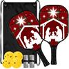 FRODOTGV Pagaie di Pickleball in fibra di vetro per bambini di Natale | Per interni ed esterni