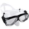 Luxshiny Maschera Subacquea in Vetro Temperato e Silicone per Snorkeling | Riduzione Appannamento, Tenuta Flessibile Sul Viso, Cinghie Regolabili, Accessorio Nero per Immersione e Mare