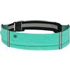 Jazuaiao Marsupio da corsa riflettente con cuffie, colore verde | Cintura elastica per cellulare, resistente all'acqua, per ciclismo, escursionismo, allenamento