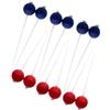 Hoppipola Palla a scala per palline di ricambio durante il gioco di lancio, Bolas elastiche in PE con corda in nylon (rosso + blu)