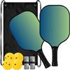 FRODOTGV Pagaie da pickleball in fibra di vetro sfumato verde scuro | set de palas de pickleball per adulti uomini donne