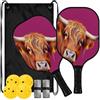 FRODOTGV Highland Cow - Pagaia leggera per pickleball | set de palas de pickleball per adulti uomini donne