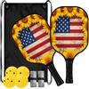 FRODOTGV Bandiera USA con girasoli leggero Pickleball pagaie | set de palas de pickleball per adulti uomini donne