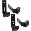 ibasenice Supporti per bilanciere da Muro, Barbell Storage Rack in PC Nero, Set 4 Pezzi, Leggero, per Uso Commerciale