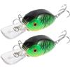 Gadpiparty 2 Pezzi Esca da Pesca Artificiale Simulata 6,5cm 7,5g in ABS Verde | Design Realistico, Aspetto Vivace del Pesce, Leggero e Facile da Portare, per Pescatori e Uscite All'aperto