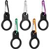 Gjinxi 5 porta bottiglie d'acqua in silicone con gancio per trasportare la cinghia con fibbia resistente accessori con moschettone clip portachiavi per attività all'aperto, campeggio, escursionismo