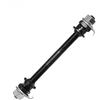 Pumixiy Mozzo anteriore MTB 150mm Diametro 9mm Acciaio Nero | Acciaio massiccio 45#, lunghezza anteriore 150 mm, diametro 9 mm, foro interno 5 mm, finitura nera (anteriore)