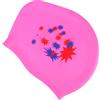 ULTECHNOVO Cuffia da Nuoto in Silicone Stelle per Donne Chioma Lunghi Rosa | Elastiche, Leggere e Flessibili, Facile da Indossare e Togliere, per Piscina e Nuoto Quotidiano