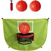 Generico Trampoline Basketball with Pump 3 Balls Universal Easy Assemble Indoor | Trampoline Basketball Goals Outdoor for Kids Family Garden Backyard Park Play Game Jumping