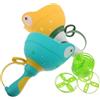 Cabilock 2 Pezzi Lanciadischi per Forma di Rana, Gioco da Esterno | Plastica Leggera, Portatile e Interattiva, per Spiaggia e Attività di Gruppo, Vivace
