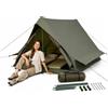 Mechprip Tenda da trekking ultraleggera per 2 persone con tenda interna separata | Dimensioni ridotte, impermeabile 3000 mm, resistente al vento fino a forza del vento 5, per moto, ciclismo, trekking