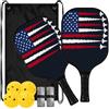 FRODOTGV USA Jets Bandiera espansa Sweet spot Pickleball Paddle | Per interni ed esterni