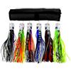 OCEAN CAT OceanCat 6 Pezzi/Bag Jet Head 22,9 cm traina Esche Ganci tonno Piuma Comboset Borsa in Nylon, Combined Color