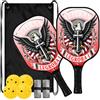 FRODOTGV USA Flag Falcon Veteran Spin Pickleball Paddles | Pala de Pickleball fibra de vidrio per giocatori intermedi