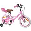 HGKMBRY Bicicletta da 12 pollici, rosa chiaro