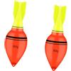 yanwuwa Night Fishing Bobber Set, 2 pezzi corpo a forma di pera, 80g