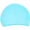 BESTOMZ Cuffia da Nuoto in Silicone per Capelli Lunghi, Unisex, Blu | Elasticità Flessibile, Facile da Indossare e Togliere, Uso in Piscina, Design ,