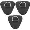 Alipis 3 Pezzi Accessorio per Kayak Fibbia in Acciaio Inox 304, PVC Nero | Fissare Corda e Merci su Barca o Teli Sospesi, Facile da Sostituire e Riporre