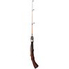 Tufgo Canna da pesca sul ghiaccio, 70 cm, in fibra di vetro, resistente, canna da | Lunghezza 50 cm, struttura in fibra di vetro, portamulinello portatile a due sezioni, ideale per spazi ristretti