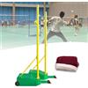 piudoiliy Supporto per rete da badminton, pali da badminton portatili da 1,55 m, con ruote, per giardino, scuola e parco.