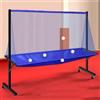 GENERIC Rete Da Ping Pong Con Ruote E Raccoglipalle, Rete Da Ping Pong Professionale Portatile A 4 Ruote, Ali Allargate Anti-rimbalzo, Apertura Per Evitare Perdite Di Palla, Adatta A Tavoli Da 72-82
