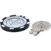 Jayruit Kit di allineamento da golf con clip magnetica per cappello, marcatore per palline e lettore di pendenza per putting, aiuto per allenamento portatile, 40 mm, blu verde (nero e bianco)