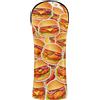 voucong Set di copertura per mazze da golf con cibo spazzatura carino Hamburger in pelle di alta qualità impermeabile con etichette intercambiabili n. per driver e legni da fairway