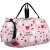 GuoChe Borsone da viaggio per bambini, ragazzi e ragazze | Borsone sportivo da notte con scomparto per scarpe blush Natale spettrale spirito Merry Christmas Retro pastello
