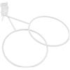 DEEPCRAFF 2 Pezzi Supporto da Parete per Palloni e Porta Palloni da Muro in Ferro, Gancio per Basket e Baseball, Bianco, 5mm, Montaggio a Parete, per Garage e Cucina