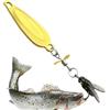 Generic Esche da pesca morbide trota con elica in metallo