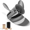 YOUNG PROPS 14 1/2 x 21 Sostituire OEM#48-899002A46 Elica per barca fuoribordo in acciaio inossidabile per motore Mercury 135-300HP/Mercruiser Alpha One 14.5dia x 21 Pitch Hub Kit incluso 15 Spline