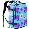 GuoChe Zaino impermeabile, capacità 20 l | Con scomparti multipli per studenti universitari stampa hawaiana preppy tartaruga marina stelle marine floreale blush blu