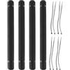 GANAZONO 8 Set Adesivo Protezione Catena Bici, ABS Nero per Telaio | Installazione Facile, Anti Graffio, Pratico, Protegge Corpo, per Bici da Montagna e Strada