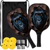 FRODOTGV Wild Primate Face Spin & Power Pickleball Paddle | Pala de Pickleball fibra de vidrio per giocatori intermedi