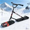 Generic Slitta per scooter da neve con manico, sci scorrevole professionale per sport invernali, motoslitta per tutti i terreni, capacità di carico 150 kg, design durevole per divertimento all'aperto