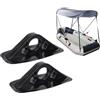 MOBUTOFU Supporto per Pagaia in PVC, 2 Pezzi, Base Nera per Kayak | Punto di Montaggio Accessorio, Fissaggio senza Fori, Fori Multipli, Superficie Posteriore Ruvida, per Copertura