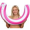 Generic Ciambella da nuoto in PVC, a prova di perdite, galleggiante, a forma di U | Gonfiabile per e, nuoto, riva del fiume, festa, all'aperto, estate, viaggi, vacanze, campeggio, uomini, donne