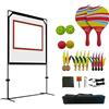 HoldOneLight Set tutto in uno con racchette e rete: unisce pickleball, badminton e ping pong, facile da montare per divertirsi in giardino, al parco, in spiaggia, al chiuso e all'aperto