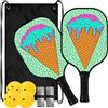 FRODOTGV Christmas Candy Cane Stripe ampliato Sweet spot Pickleball Paddle | Per interni ed esterni